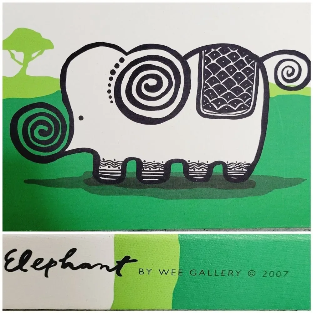 Wee Gallery 3-Piece Safari Animals Nursery Canvas Paintings Wall Art Decor 9x12